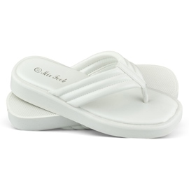 Women's flip-flops on the white platform 2