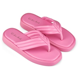 Women's flip-flops on the fuchsia platform pink 1