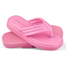 Women's flip-flops on the fuchsia platform pink 2