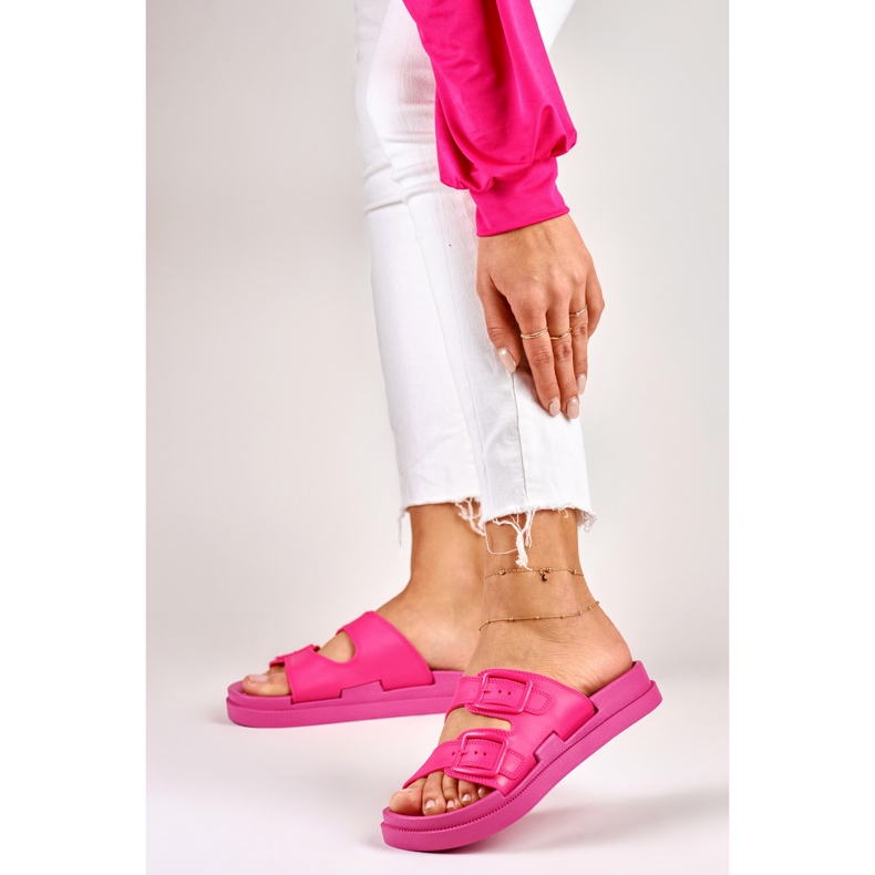 Rubber pink comfortable women's slippers 2