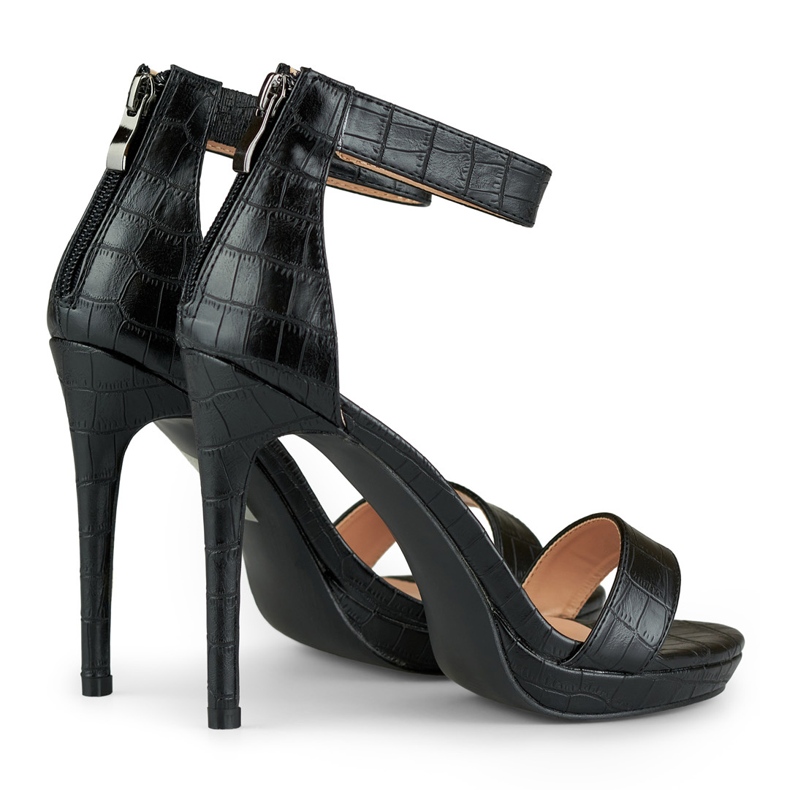 Women's black high heel sandals 2