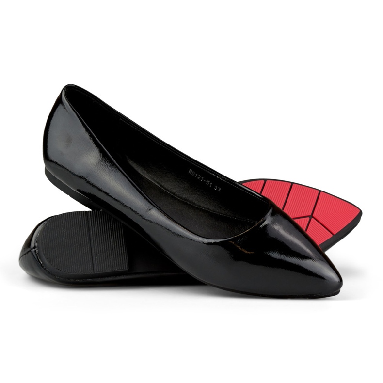 Women's black lacquered ballerinas 1 Women's black lacquered ballerinas 1