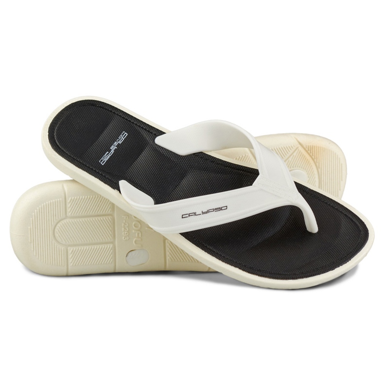 Women's pool flip-flops white 1