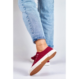 Burgundy low sneakers red 2