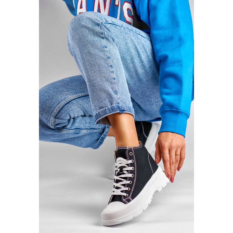 Black sneakers above the ankle 1