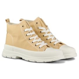 Beige sneakers above the ankle 2 Beige sneakers above the ankle 2