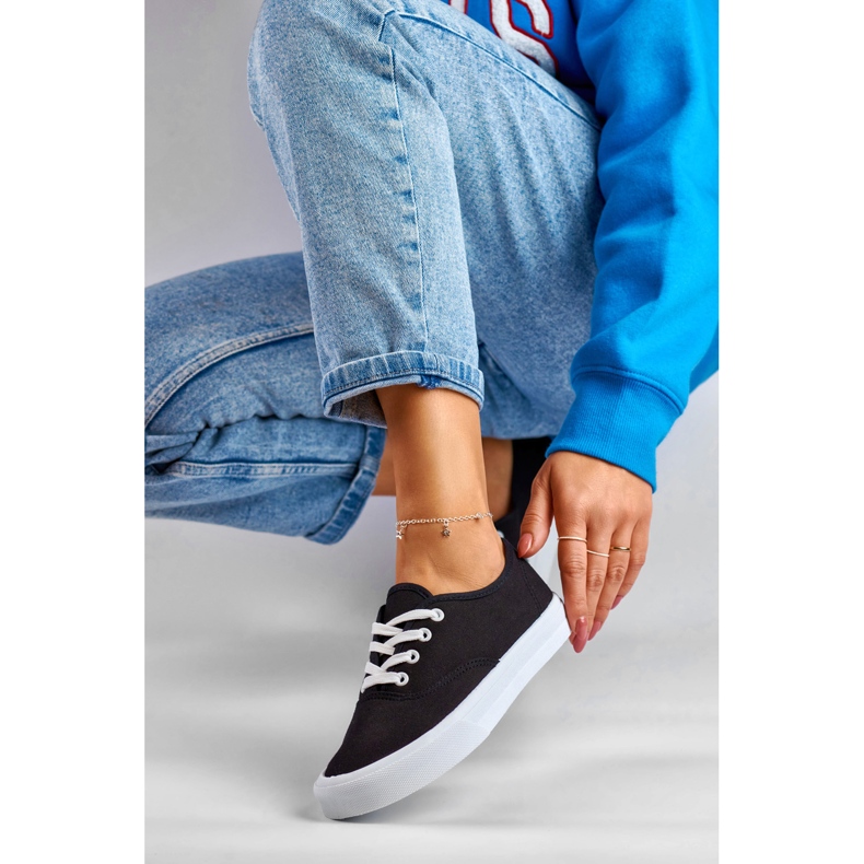 Women's black sneakers 1