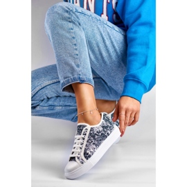 Women's black and white sneakers 1
