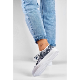 Women's black and white sneakers 2