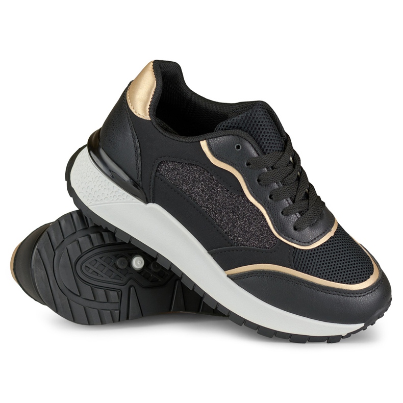 Women's black shiny sneakers 1 Women's black shiny sneakers 1