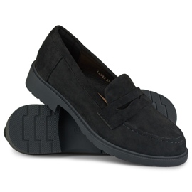 Black classic suede women's shoes 1