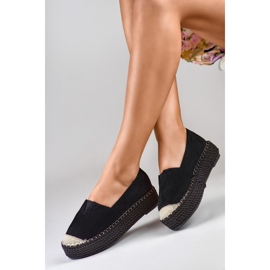 Black suede platform espadrilles 2