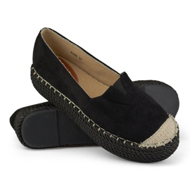 Black suede platform espadrilles 1