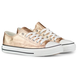 Shiny gold classic sneakers golden 1