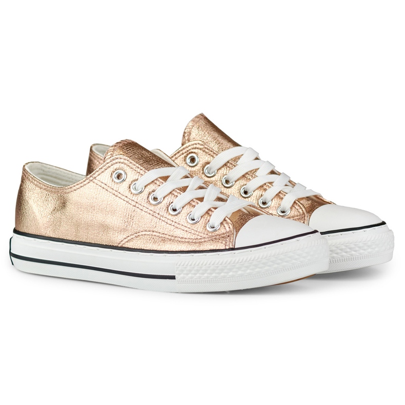 Shiny gold classic sneakers golden 1