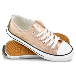 Shiny gold classic sneakers golden 2