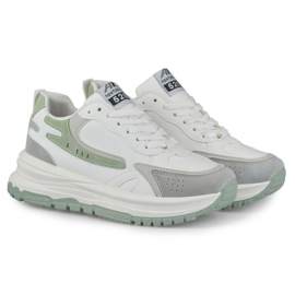 White and mint women's Minti sneakers 1