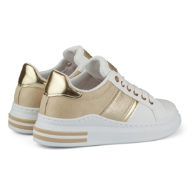 Women's casual white and beige sneakers 1