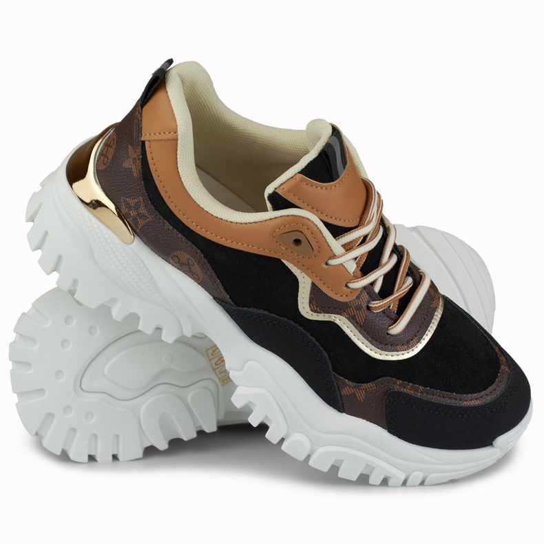 Women's sneakers with Fanny print black 1