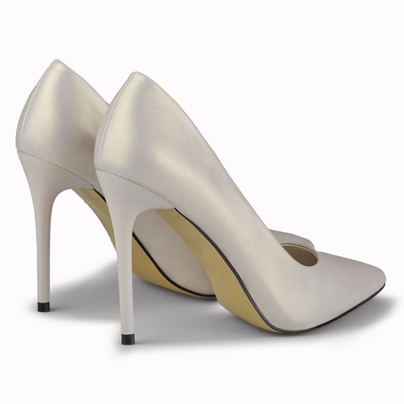 Matte silver high heels from Fansy 2