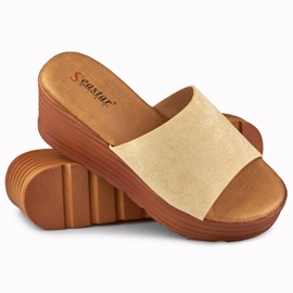 Beige wedge sandals from Versis 1