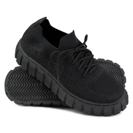 Flexible black women's sports shoes 1 Flexible black women's sports shoes 1