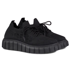 Flexible black women's sports shoes 2 Flexible black women's sports shoes 2