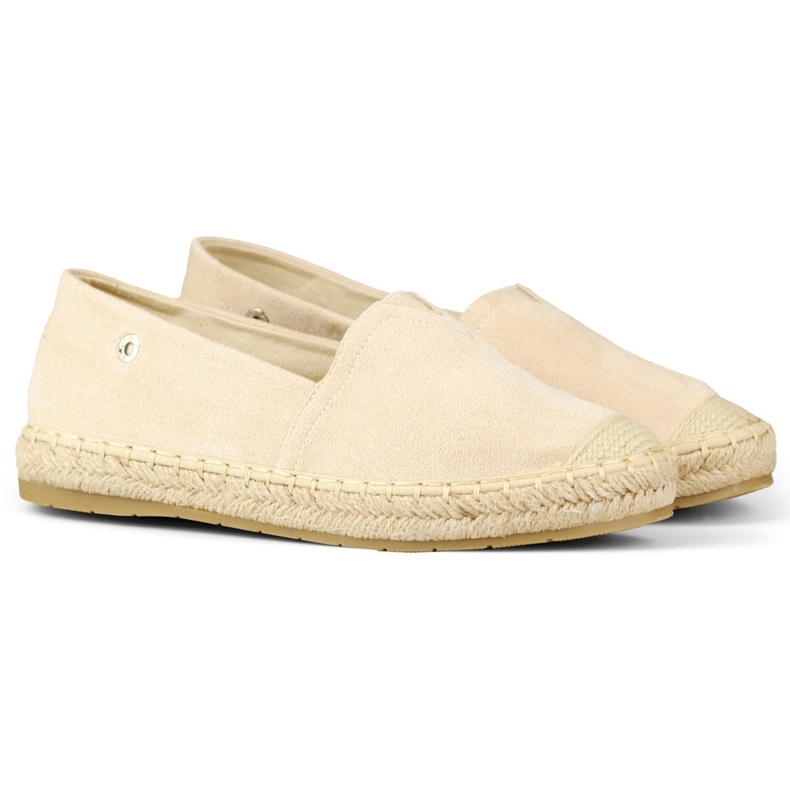 Women's beige suede espadrilles 1