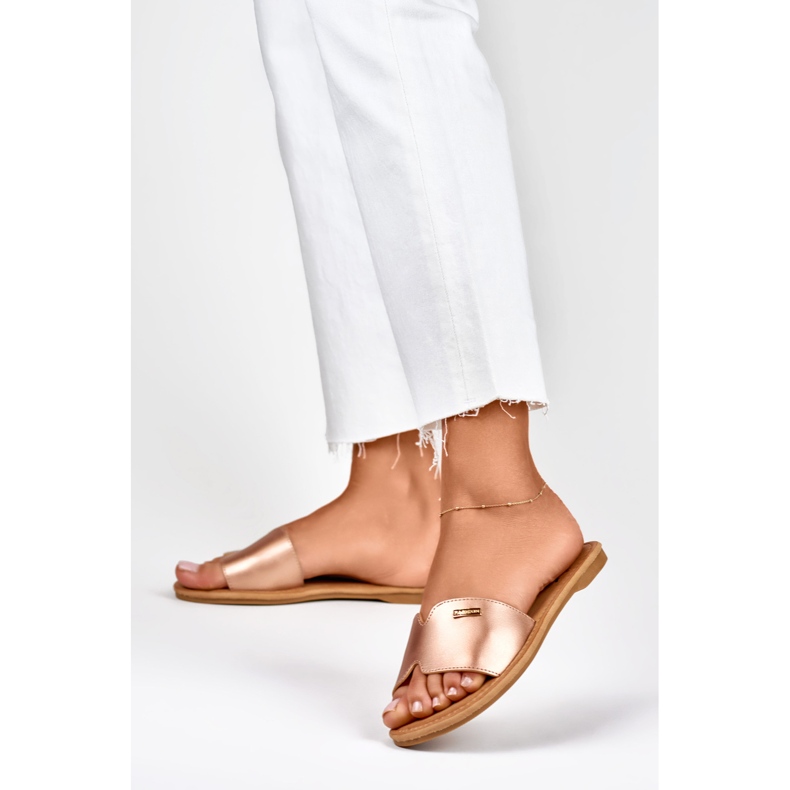 Denly women's classic flat slippers golden 2