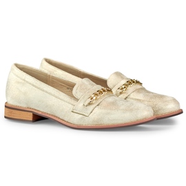 Gold shoes with a chain golden 1