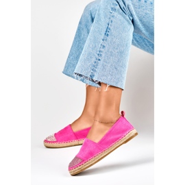 Women's pink espadrilles with a sequin toe 1