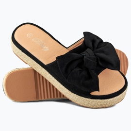 Black espadrilles with a bow 1