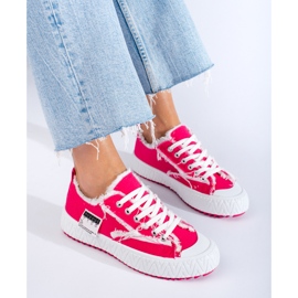 Shelovet fuchsia platform sneakers pink 1 Shelovet fuchsia platform sneakers pink 1