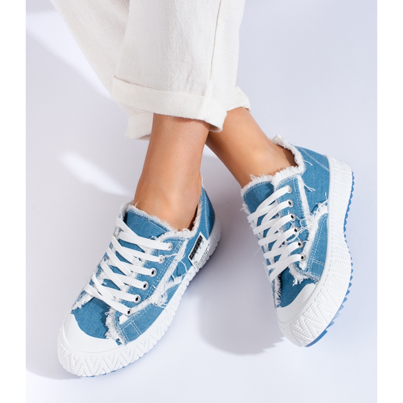 Women's sneakers on the platform Denim Shelovet blue 1