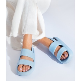 Women's blue Shelovet rubber sandals 2 Women's blue Shelovet rubber sandals 2