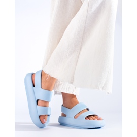 Women's blue Shelovet rubber sandals 1