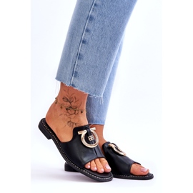 Leather Slippers Comfort Shoes S.Barski KV-2775-32 Black 7