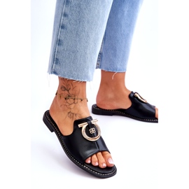Leather Slippers Comfort Shoes S.Barski KV-2775-32 Black 3