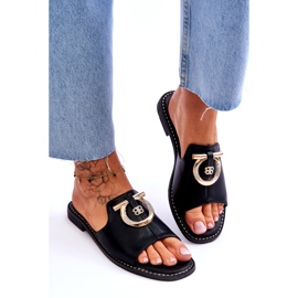 Leather Slippers Comfort Shoes S.Barski KV-2775-32 Black 4