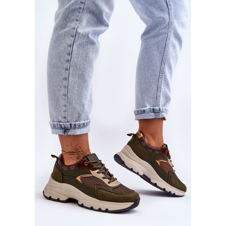 PM1 Lace Up Sport Shoes On A Green Escape Platform 1