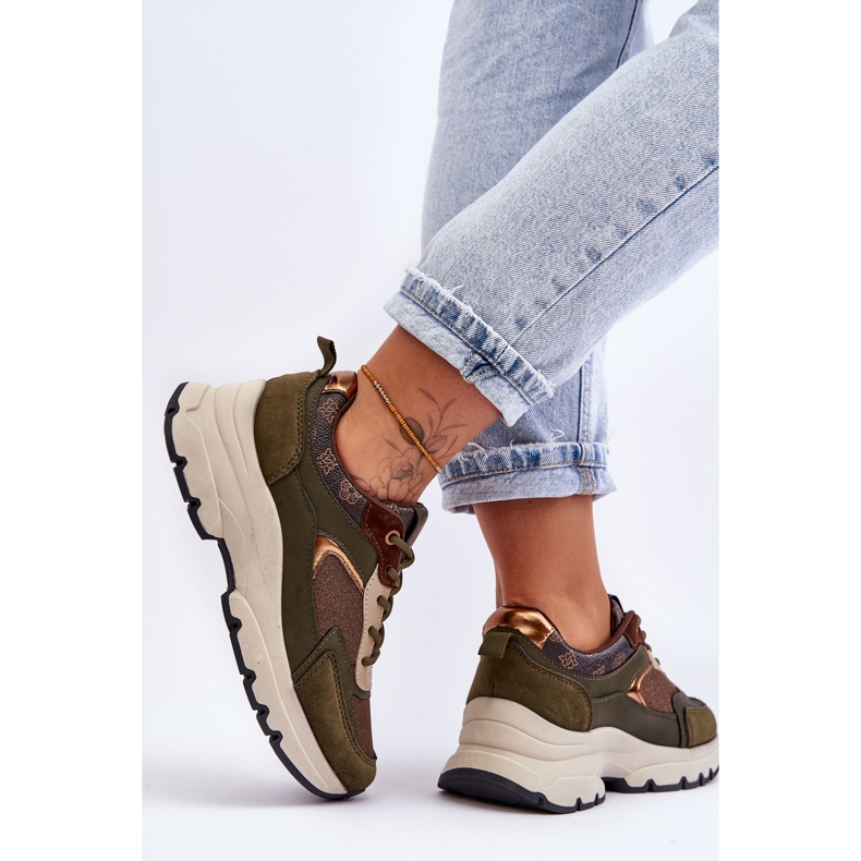 PM1 Lace Up Sport Shoes On A Green Escape Platform 2