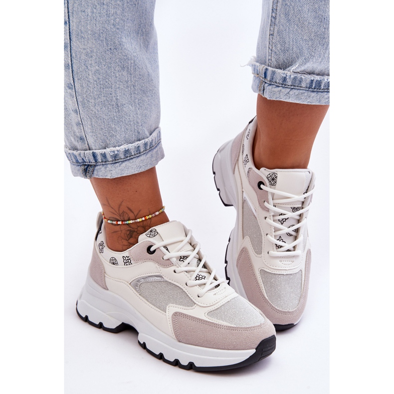 PM1 Lace-up Sport Shoes On White Escape Platform 1