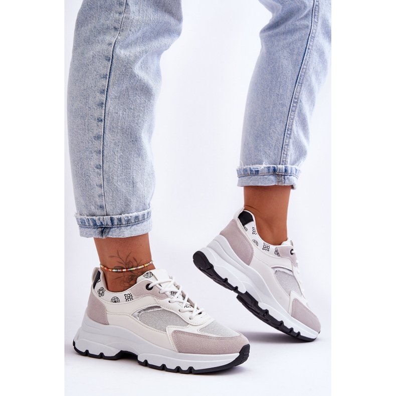 PM1 Lace-up Sport Shoes On White Escape Platform 2