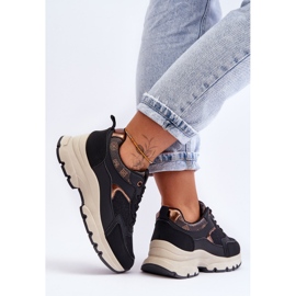 PM1 Black Escape Lace-Up Platform Sport Shoes 2