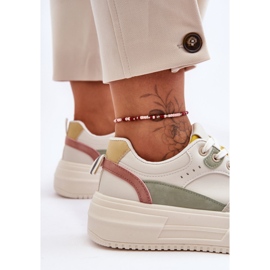 FJ1 Women's Sports Shoes On A Massive Platform Multicolored Gemma white 2