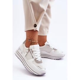 FJ1 Women's Sport Shoes With Decorative Zipper White Cairo 1