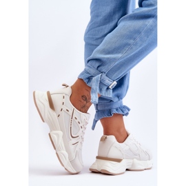 FG2 Women's Sport Shoes Sneakers Beige Feluci 2