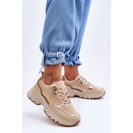 FG2 Beige Platform Flat Heel Sports Shoes Icons 1