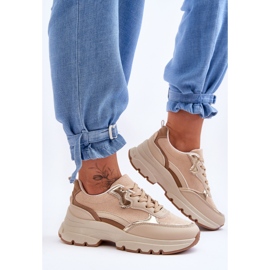 FG2 Beige Platform Flat Heel Sports Shoes Icons 2