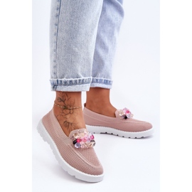 PM1 Women's Slip-On Sneakers With Embellishments Pink Taylor 1 PM1 Women's Slip-On Sneakers With Embellishments Pink Taylor 1